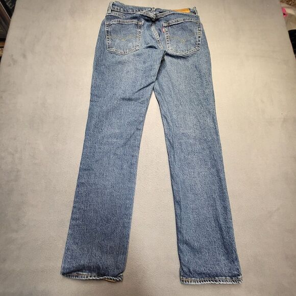 Levi's 511 Jeans Mens 30x31 Blue Modern Big E Slim Straight Distressed Denim - Picture 9 of 10